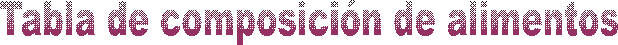 Tabla de Composici�n de Alimentos de la Unlu